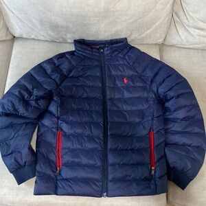 Used boys polo LIGHT weight puffer jacket. Ralph Lauren boys size MEDIUM 10-12